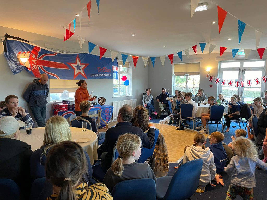 End of season prizegiving Young Swimmers at the 2024 Ripon Triathlon Festival